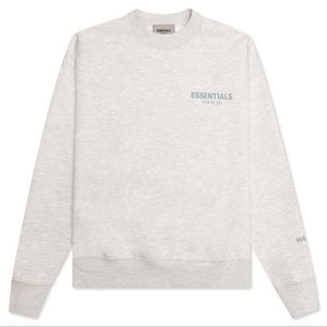 Fear of God Essentials Kid's Pullover Crewneck- Light Heather Oatmeal